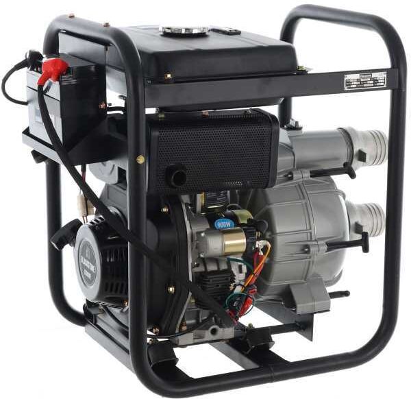 Diesel Wasserpumpe Blackstone BD-T 8000ES für Schmutzwasser mit Anschlüsse 80 mm - Euro 5