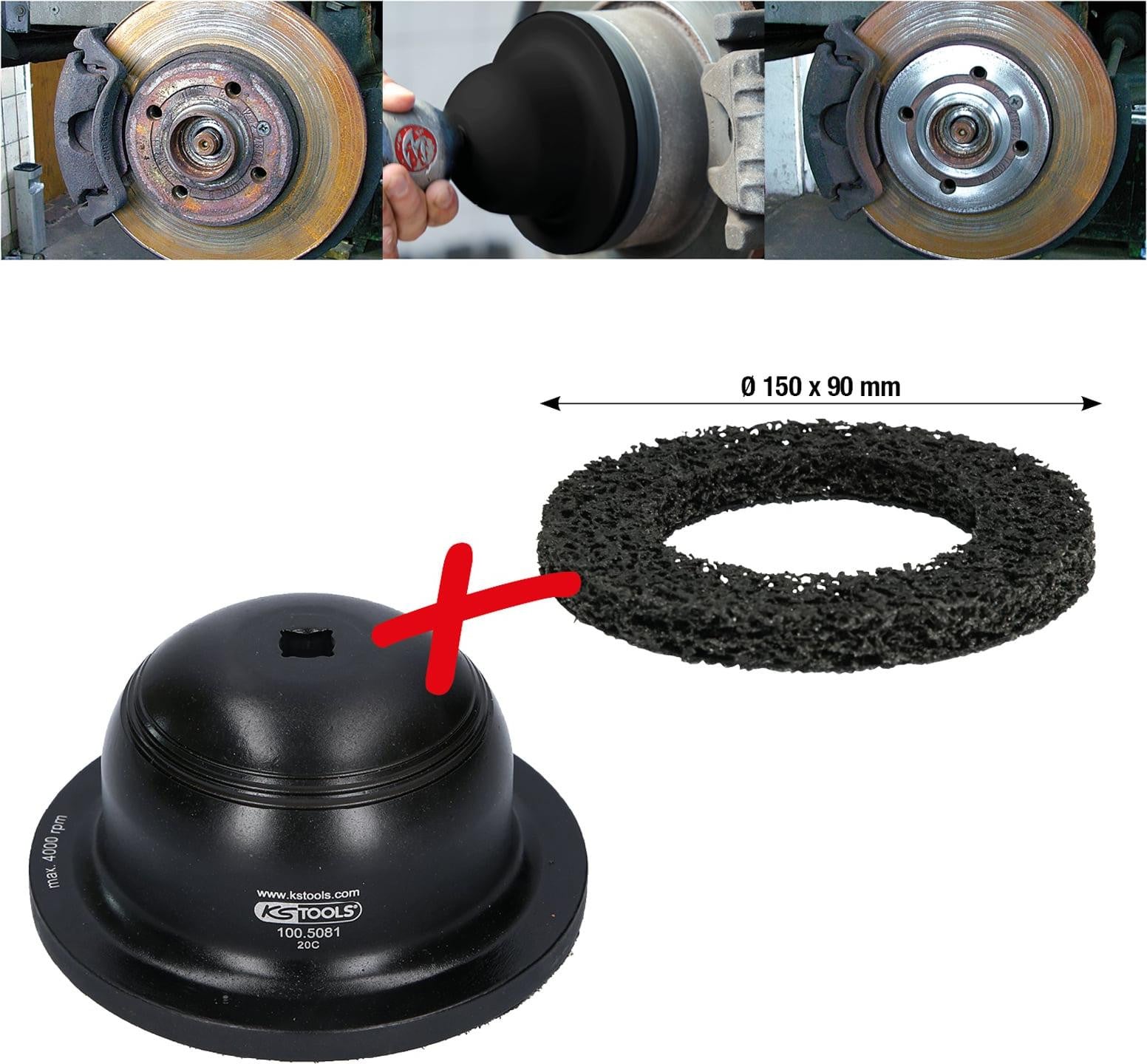 KS Tools schuurmachine voor wieldoppen