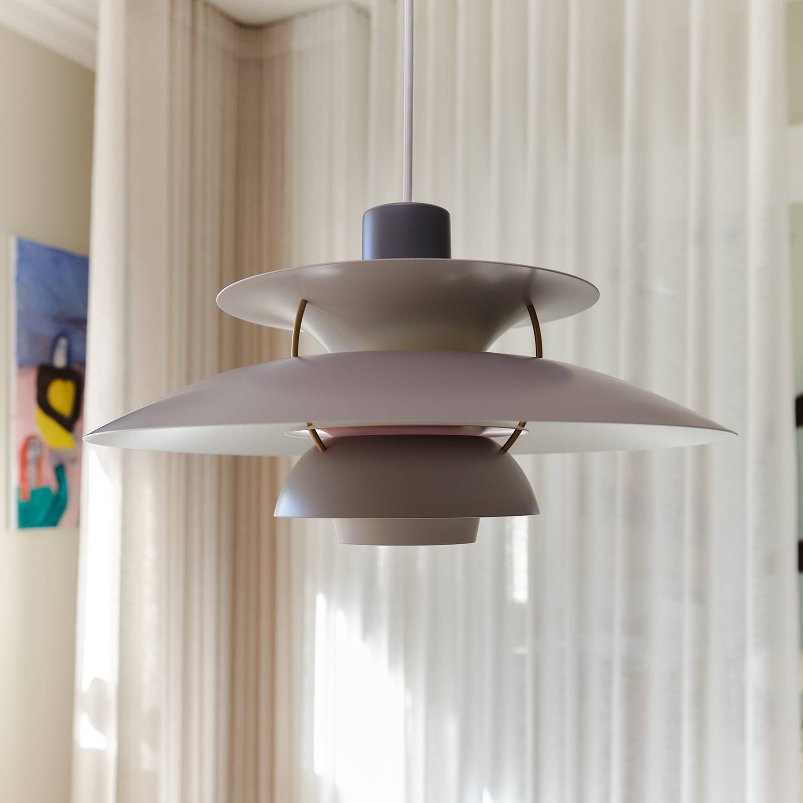 Louis Poulsen PH 5 Design Hanglamp - Grijs - Aluminium - Dimbaar