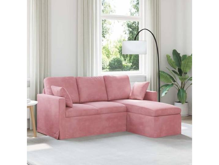 ZQQLVOO Sofa Rosa 178 x 134 x 80 cm Samt Metallrahmen, Armlehnen Holzwerkstoff, Schaumstoffkissen, Wohnzimmer Schlafzimmer