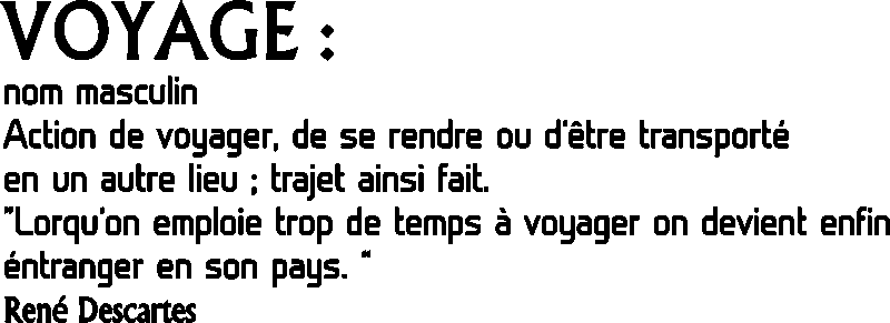 Ambiance-sticker Sticker citation voyage - René Descartes