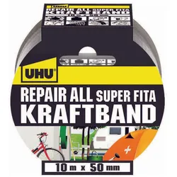 UHU Gewebebänder Repair All Kraftband 50 mm x 10 m silber