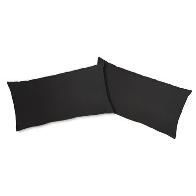 Kissenbezug OTTO HOME "Desner, 2er-Set, extra weich, allergikerfreundlich, ohne Füllung", schwarz, B:40cm L:80cm, Microfaser, Obermaterial: 100% Polyester, Kissenbezüge, Kissenbezug, uni Kissenhülle, Premium Qualität, schnell trocknend, pflegeleicht