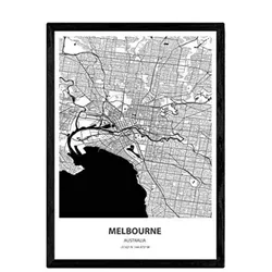 POSTER Melbourne - Australien A3 Rahmenlos