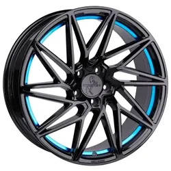 Keskin Wheels Kt20 Black Painted Blue Inside 8.5x20 ET 45 5/112 Alufelge Blau