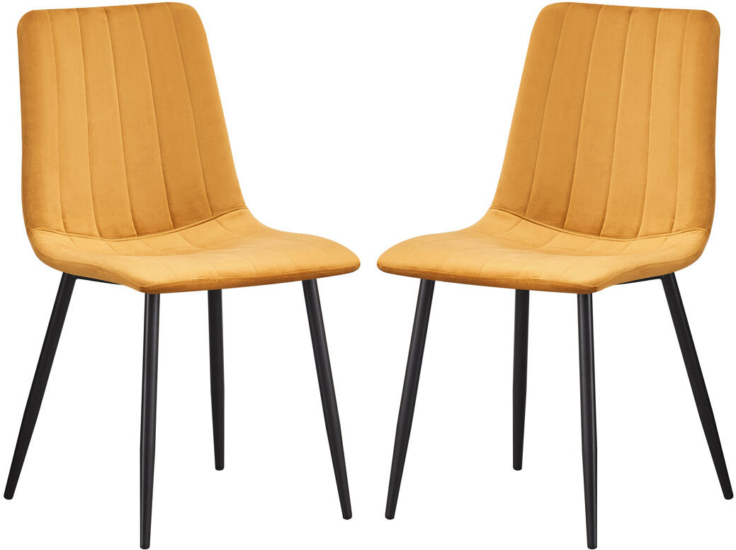 Fairmont Park Ashlee Upholstered Dining Chair Yellow 89cm H X 49cm W X 52cm D