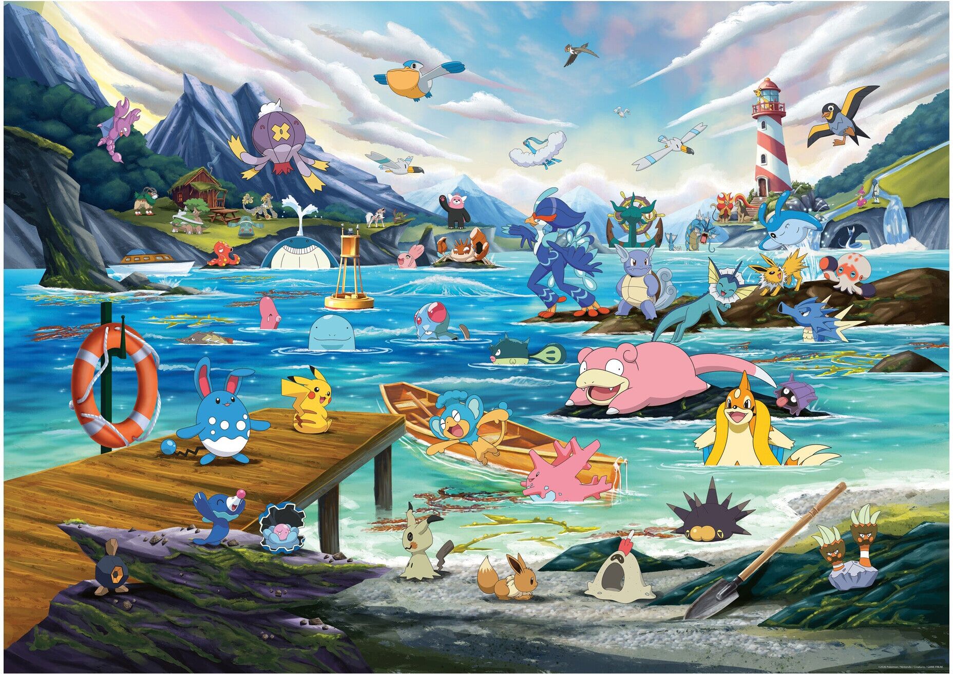 Ravensburger Pokémon Vaporeon ; Temperate Marine 1000-Piece Jigsaw Puzzle for Adults and Kids
