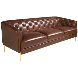 AC ANGEL CERDA Angel Cerdá  3-Sitzer-Sofa aus braunem Leder 6140C