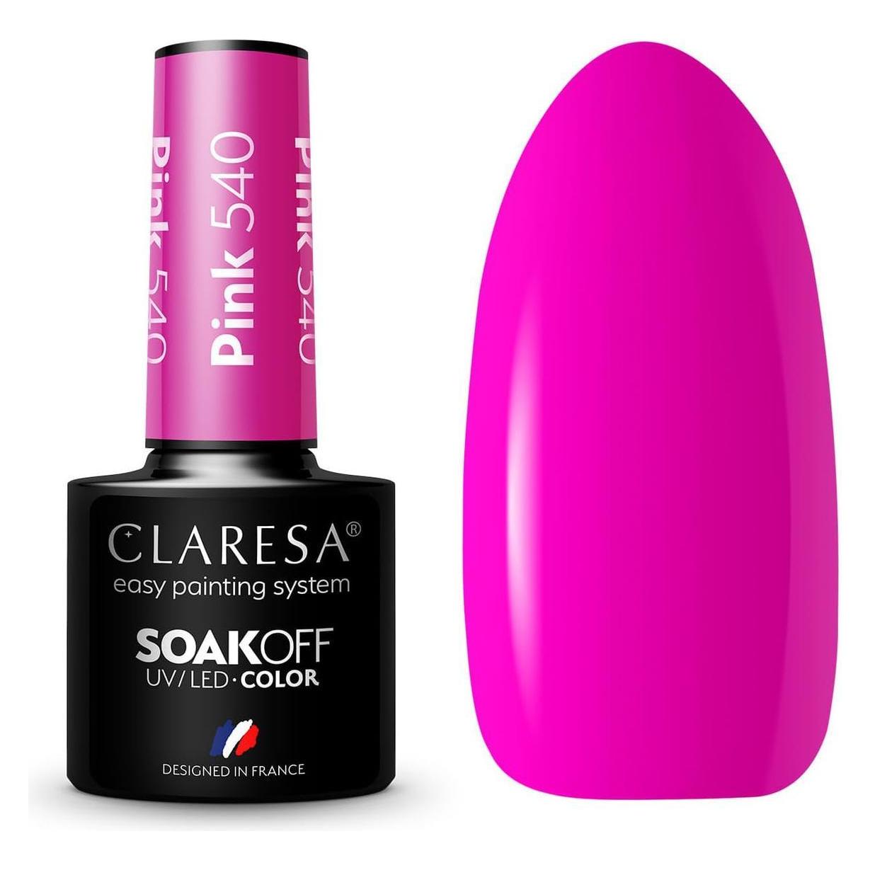 Claresa Soak Off Uv/Led Pink Gel Polish 540 5G (Pink, UV-Gel Lack) (5902846078586)