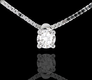 Edenly Collier SolitÃ¤r in Weissgold