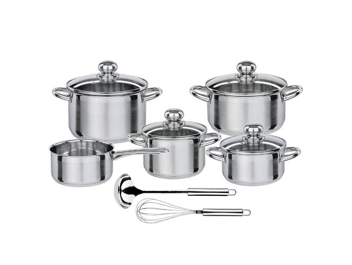 Set de casseroles Silver Star 11 pcs 44 x 33 x 24cm Argenté