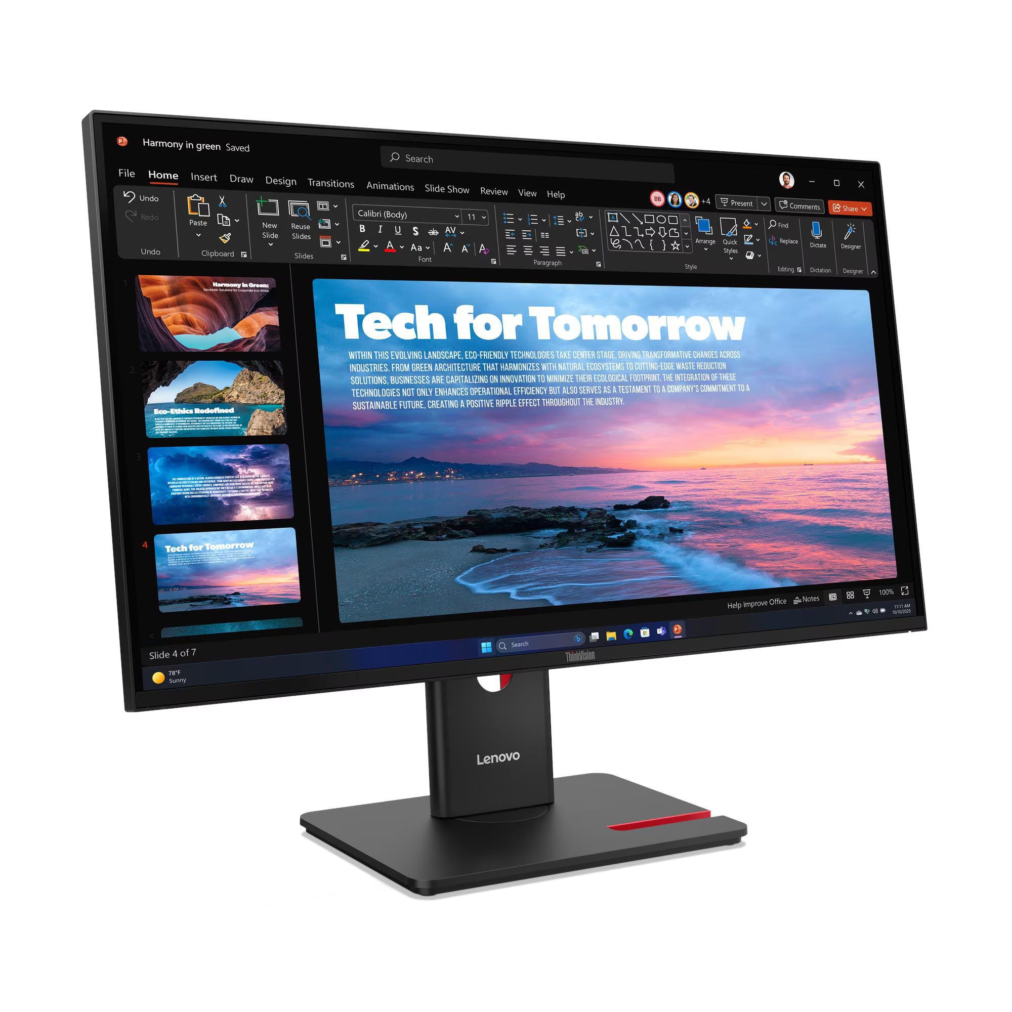 Lenovo ThinkVision T27QD-40 Monitor 27 Zoll WQHD 16:9 120 Hz Monitor