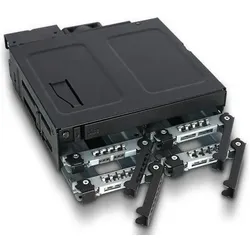 Icy Dock MB604SPO-B Hard Drive Backplane Schwarz, SSD + Festplatte Zubehör