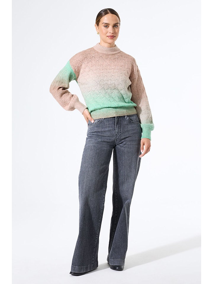Garcia Pullover in Beige/ Mint - M