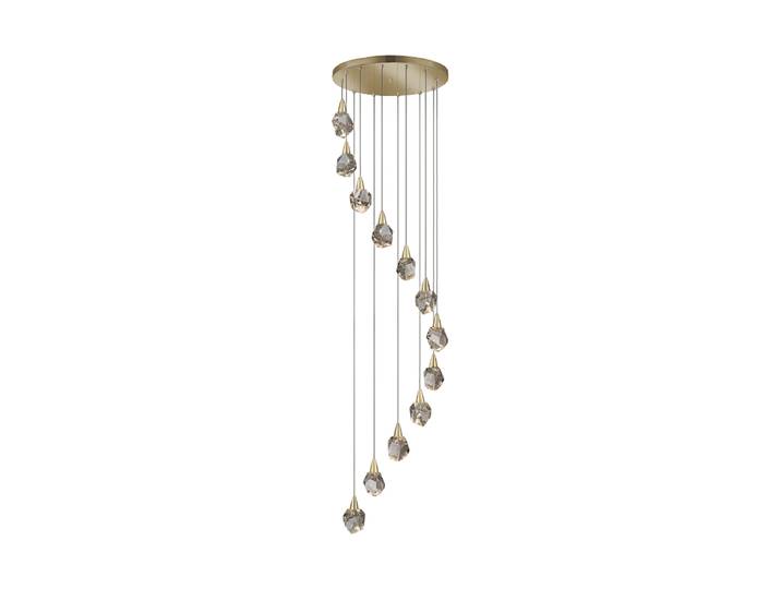 LED Design Galerielampe „Aquaria“, 12-flammig Gold, Transparent Schuller