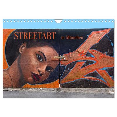 Streetart in München (Wandkalender 2026 DIN A4 quer), CALVENDO Monatskalender