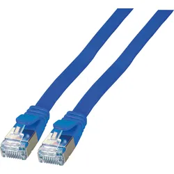 EFB K5545BL.015 - Cat.6a Flachpatchkabel, U/FTP, 0,15 m, blau