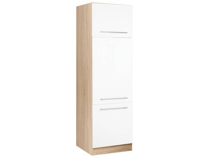 Kühlumbauschrank KOCHSTATION KS-Eton , weiss (weiß matt), B:60cm H:200cm T:60cm, Schränke, Kühlumbauschrank