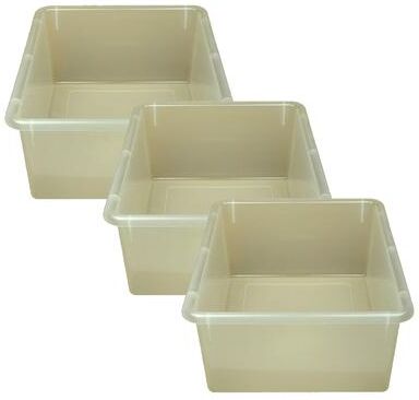 Romanoff Double Stowaway Tray Only, Clear, Pack of 3