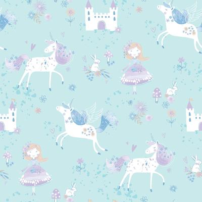 Galerie Wallcoverings Just 4 Kids 2 Unicorn Fairytale Non-woven Matte Wallpaper Roll
