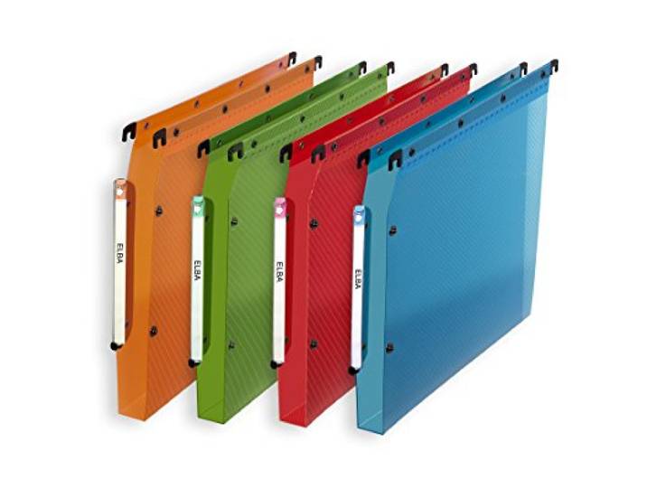Elba Design Lot de 10 Dossiers suspendus Couleurs Assortis