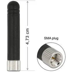 DeLOCK LPWAN 868 MHz Antenne SMA Stecker 1,6 dBi omnidirektional starr schwarz