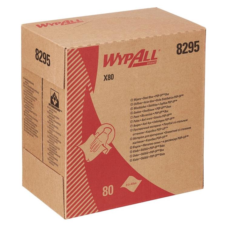 Kimberly-Clark Wischtuch Kimberly Clark WYPALL X80 Zupfbox Stahlblau 2 Lagig, I Faltung, HYDROKNIT, 5 Boxen x 80 T (1 Stk.) (8295)