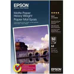 Epson - Matt - A4 (210 x 297 mm) - 167 g/m2 - 50 Blatt Papier - für Epson L6190;...