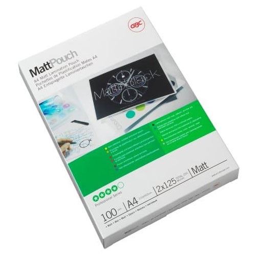 GBC 100 MattPouch Laminierfolien matt für A4 125 micron
