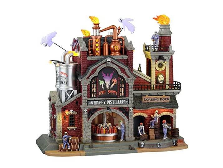 Lemax 15723-UK Spooky Town Sights & Sounds: Evil Spirits Whiskey Distillery