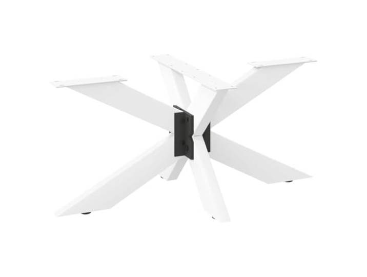 hliofuir Couchtischbein Spinnenform 98x58x43cm Tischgestell Metall Weiß Stabilisierende Spinne-Konstruktion aus pulverbeschichtetem Stahl für individuelle Wohnzimmer- und Loungetische in Weiß.