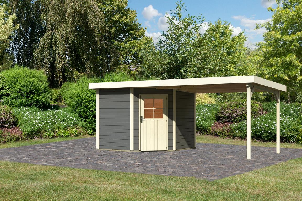 KARIBUHOLZT SH Neuruppin2 terra244x244x222 im Set mit AD 3,2m 16905595