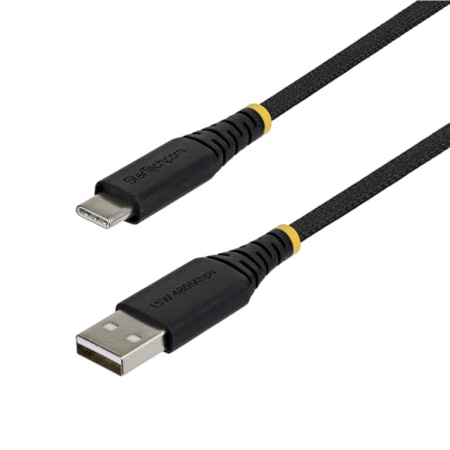 StarTech USB-A naar USB-C Snellaadkabel, 0,3 meter, Zwart
