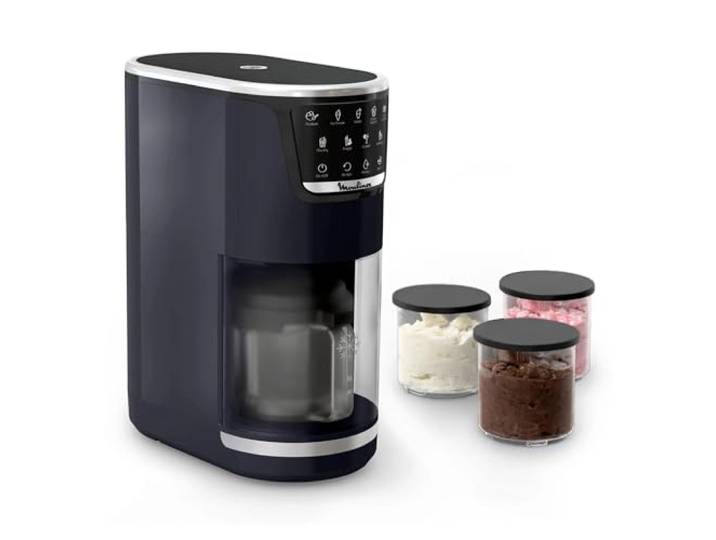 Moulinex Dolci, Eismaschine, 10 Programme, automatische Reinigung, 1-Step Perfector-Technologie, MJ6038F0