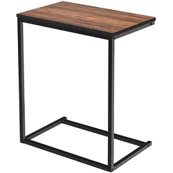 COSTWAY C-förmiger Beistelltisch, Laptoptisch, Sofatisch, Notebooktisch, Pflegetisch