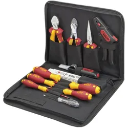 Wiha Werkzeug Set Elektriker gemischt 13-teiliges Set mit Werkzeugmappe - 36389