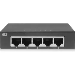 ACT AC4415 (5 Ports), Netzwerk Switch, Grau, Schwarz