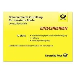 Soennecken, Grusskarte + Briefpapier, Briefmarke Einschreiben national 10St. (10 Stk.)