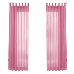 SCHLAUFENGARDINEN Voile 2er Set 225x140 cm Rosa