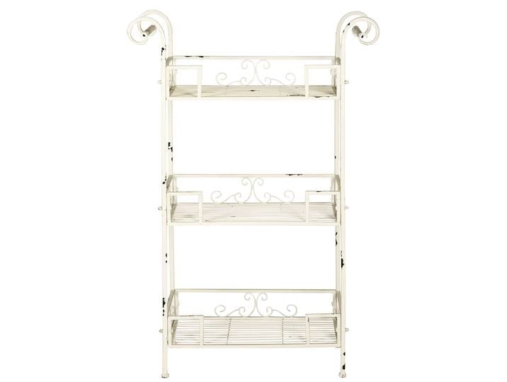 Étagère d'extérieur moderne SAFAVIEH\, en métal\, finition blanc antique