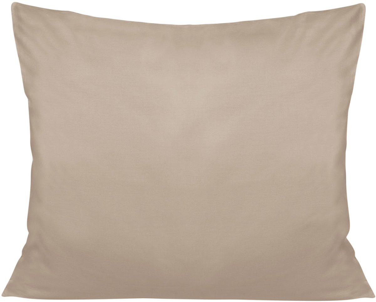 Katoenen satijnen kussensloop Donker Beige 50x70 cm