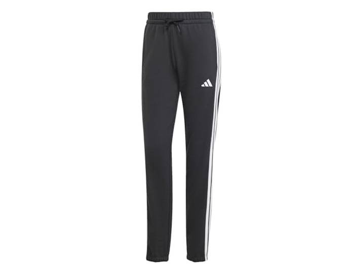 adidas Damen Essentials 3-Stripes French Terry Cuffed Pants, Black/White, S