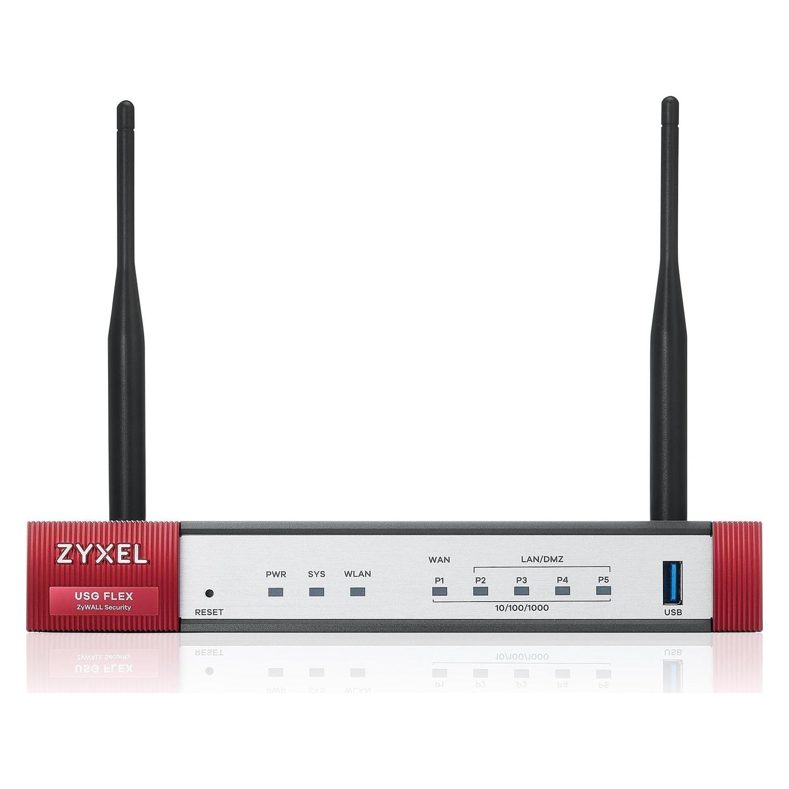 Zyxel USG FLEX 100 AX Wifi 6 Firewall 900Mbps 1xWAN 4xLAN/DMZ AX1800 1xUSB incl. 1 Year UTM Bundle (USGFLEX100AX-EU0102F)