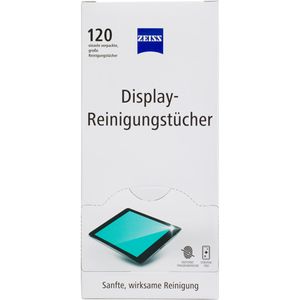 ZEISS Reinigungstücher 606-235, feucht, für Displays, einzeln verpackt, 120 Tücher