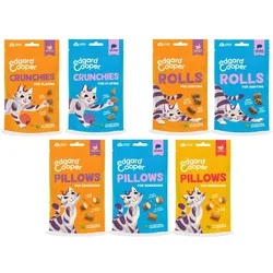 Edgard&Coooper Snack-Mix Crunchies, Pillows & Rolls Katzensnack
