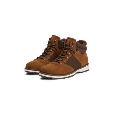 Schnürboots TOMMY HILFIGER "CORPORATE OUTDOOR SUEDE BOOT", Herren, Gr. 40, Textil, braun (coconut), Textil, Veloursleder, Schuhe Schnürboots, Schnürstiefelette mit praktischem Innenreißverschluss