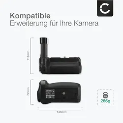 Cellonic KZ Batteriegriff für Nikon Z6, Z 6 II, Z7, Z 7II (Batteriegriff, Handgriff), Batteriegriff, Schwarz