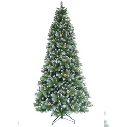 Tarrington House künstlicher Weihnachtsbaum, Kunststoff, Ø 142 x 300 cm, grün/weiß