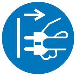 SAFETYMARKING Gebotsschild Netzstecker ziehen Folie selbstklebend (Ø) 30 mm ISO 7010 15 St. 30.A7425