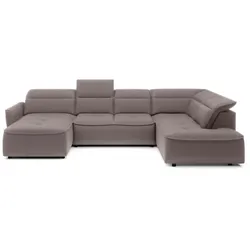 Wohnlandschaft Murillo Stoff Grau Taupe
